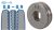 25x7,4 mm Recézett profilú huzalelőtoló görgő: 0,8-0,9 (MIG/MMA160 D; MIG/MMA 160 SYN)