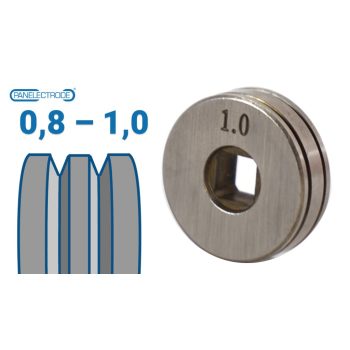   25x7,4 mm V profilú huzalelőtoló görgő: 0,8-1,0 (MIG/MMA160 D; MIG/MMA 160 SYN)