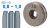 25x7,4 mm V profilú huzalelőtoló görgő: 0,8-1,0 (MIG/MMA160 D; MIG/MMA 160 SYN)