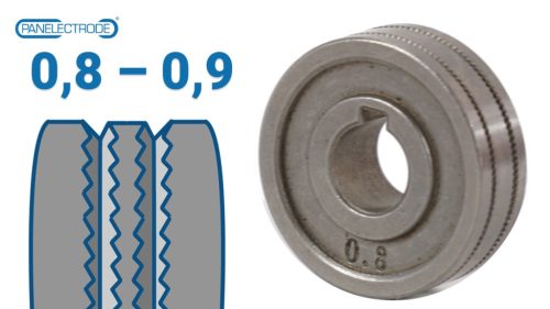 30x10x10 mm Recézett profilú huzalelőtoló görgő: 0,8-0,9 (MIG/MMA 200 D; MIG/MMA 200 LCD)