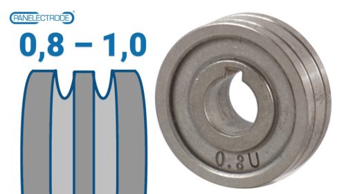 30x10x10 mm U profilú huzalelőtoló görgő: 0,8-1,0 (MIG/MMA 200 D; MIG/MMA 200 LCD)