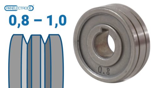 30x10x10 mm V profilú huzalelőtoló görgő: 0,8-1,0 (MIG/MMA 200 D; MIG/MMA 200 LCD)