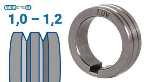 30x22x10 mm V profilú huzalelőtoló görgő: 1,0-1,2 (ZEUS 200 LCD 4x4; ZEUS 300 DP)