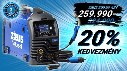 Panelectrode ZEUS 200 Double Pulse inverteres hegesztőgép + BINZEL ABIMIG MB24KD 4 m hegesztőpisztoly