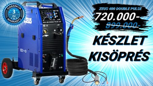 Panelectrode ZEUS 400 Double Pulse (vízhűtéses) inverteres hegesztőgép + BINZEL ABIMIG MB401D 4 m hegesztőpisztoly